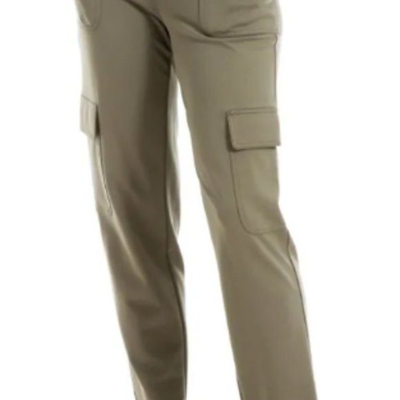 Max Studio Ankle Length Grey Green Cargo Pants 3X NWT (fits like 4x) - Picture 2 of 6